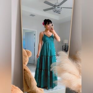 Elegant Teal Maxi Dress